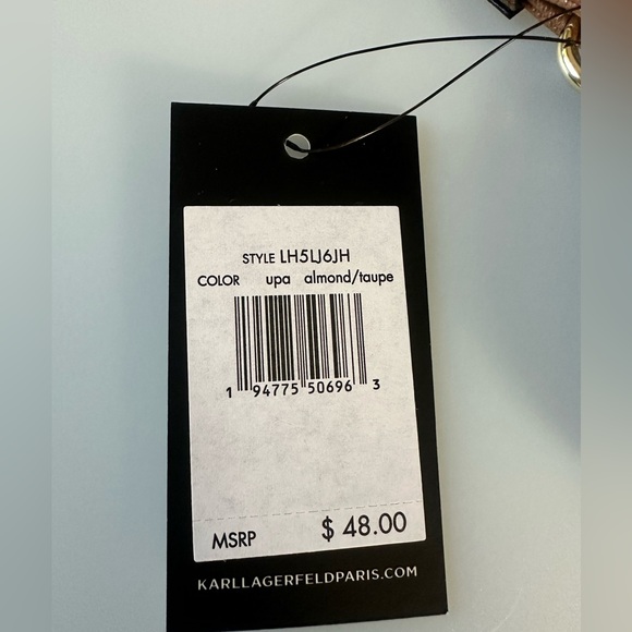 Karl Lagerfeld Tan and Brown Monogram Wristlet (Brand new with Tag) - Picture 5 of 5